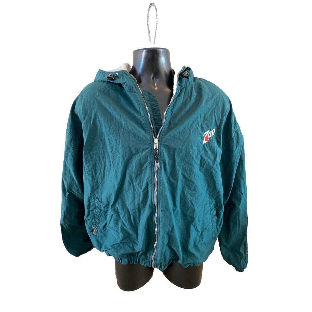 Vintage Gear For Sports Thick Jacket Coat Green 7up Men’s XXL 2XL Warm Gray EUC - Picture 1 of 11